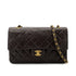 CHANEL VINTAGE CLASSIC FLAP MEDIUM CHAIN SHOULDER BAG BRWON LAMB SKIN 90289066 - PURPOSE