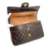 CHANEL VINTAGE CLASSIC FLAP MEDIUM CHAIN SHOULDER BAG BRWON LAMB SKIN 90289066 - PURPOSE