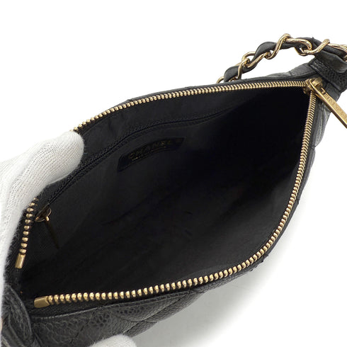 CHANEL VINTAGE COCOMARK MATELASSE CHAIN SHOULDER BAG BLACK CAVIR SKIN 90289067 - PURPOSE