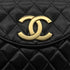 CHANEL VINTAGE BIG COCO HALF MOON CHAIN SHOULDER BAG BLACK LAMB SKIN 90289070 - PURPOSE