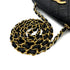CHANEL VINTAGE BIG COCO HALF MOON CHAIN SHOULDER BAG BLACK LAMB SKIN 90289070 - PURPOSE