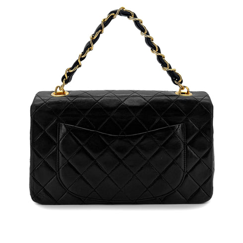 CHANEL VINTAGE MATELASSE CHAIN HAND BAG BLACK LAMB SKIN 90289072 - PURPOSE