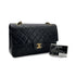 CHANEL VINTAGE CLASSIC FLAP MEDIUM CHAIN SHOULDER BAG BLACK LAMB SKIN 90289073 - PURPOSE
