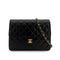 CHANEL VINTAGE MATELASSE CHAIN SHOULDER BAG BLACK LAMB SKIN 90289080 - PURPOSE