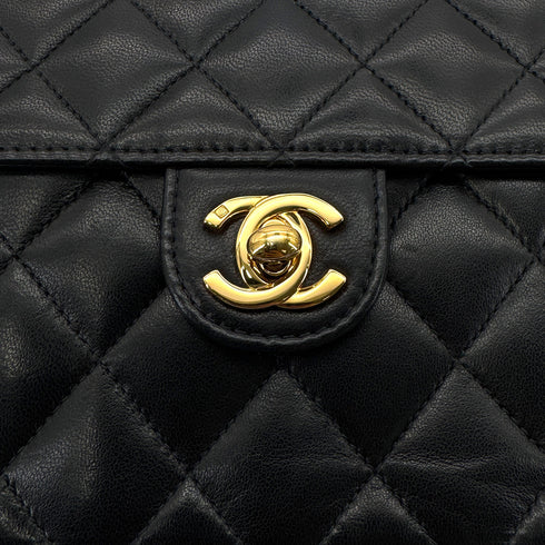 CHANEL VINTAGE MATELASSE CHAIN SHOULDER BAG BLACK LAMB SKIN 90289080 - PURPOSE