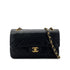 CHANEL VINTAGE CLASSIC FLAP SMALL CHAIN SHOULDER BAG BLACK LAMB SKIN 90289083 - PURPOSE