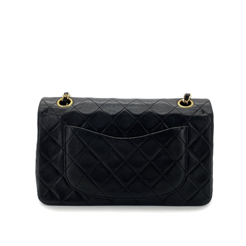 CHANEL VINTAGE CLASSIC FLAP SMALL CHAIN SHOULDER BAG BLACK LAMB SKIN 90289083 - PURPOSE
