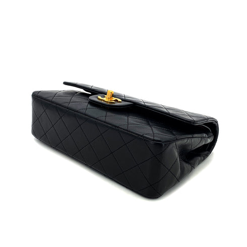 CHANEL VINTAGE CLASSIC FLAP SMALL CHAIN SHOULDER BAG BLACK LAMB SKIN 90289083 - PURPOSE