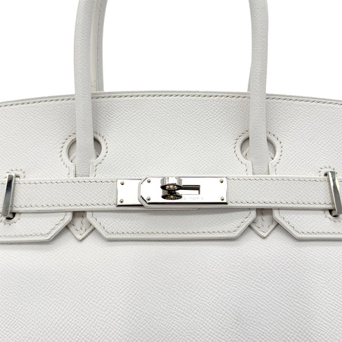 HERMES BIRKIN 30 WHITE VEAU EPSOM HAND BAG □K SHW 90289346 - PURPOSE