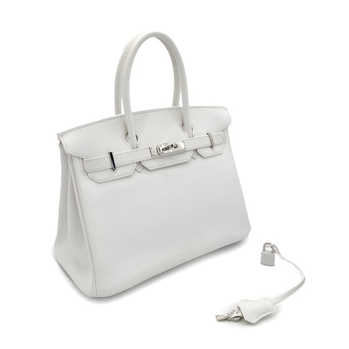 HERMES BIRKIN 30 WHITE VEAU EPSOM HAND BAG □K SHW 90289346 - PURPOSE