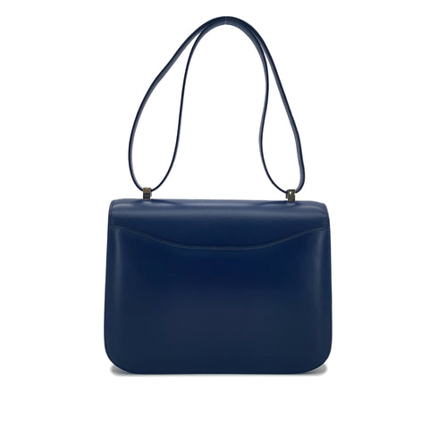HERMES CONSTANCE 25 BLUE ROY BOXCALF SHOULDER BAG □E SHW 90289350 - PURPOSE