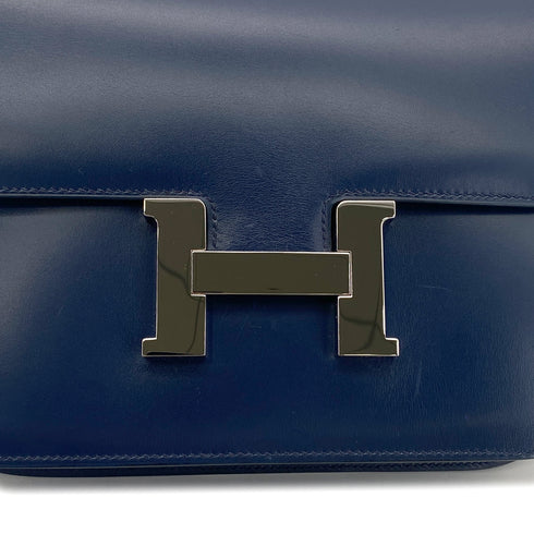 HERMES CONSTANCE 25 BLUE ROY BOXCALF SHOULDER BAG □E SHW 90289350 - PURPOSE