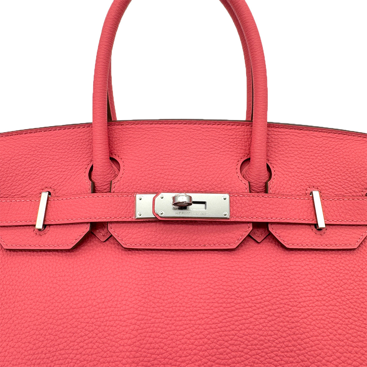 HERMES BIRKIN 30 ROSE LIPSTICK TOGO HAND BAG □Q SHW 90289351