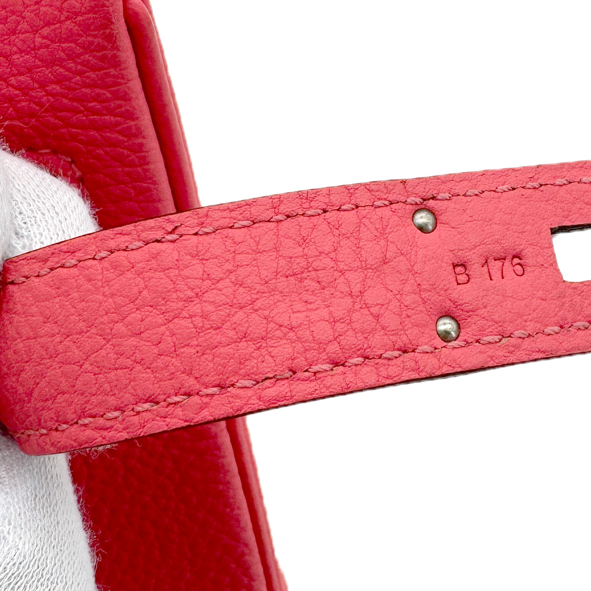 HERMES BIRKIN 30 ROSE LIPSTICK TOGO HAND BAG □Q SHW 90289351