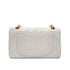 CHANEL VINTAGE CLASSIC FLAP SMALL CHAIN SHOULDER BAG WHITE LAMB SKIN 90289353 - PURPOSE