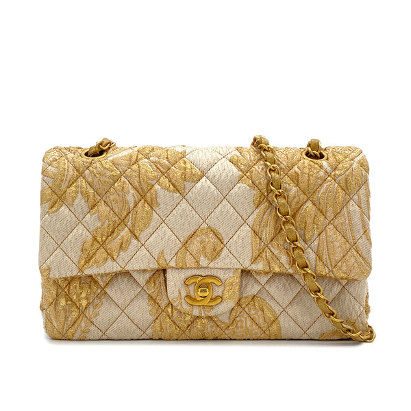 CHANEL MATELASSE CHAIN SHOULDER BAG GOLD JACQUARD 90289357 - PURPOSE