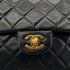 CHANEL VINTAGE CLASSIC FLAP MEDIUM CHAIN SHOULDER BAG BLACK LAMB SKIN 90289360 - PURPOSE