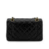 CHANEL VINTAGE CLASSIC FLAP SMALL CHAIN SHOULDER BAG BLACK LAMB SKIN 90289363 - PURPOSE