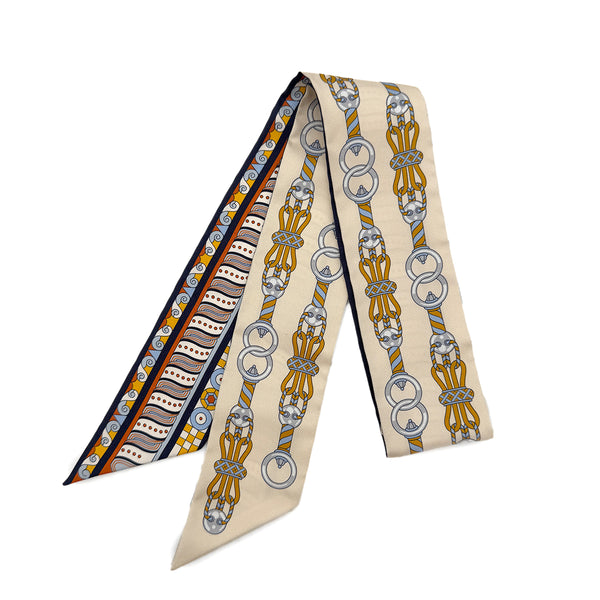 HERMES TWILLY HARNAIS EN ROSACE SCARF MULTICOLOR SILK 90289366 - PURPOSE