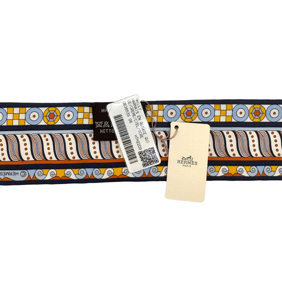 HERMES TWILLY HARNAIS EN ROSACE SCARF MULTICOLOR SILK 90289366