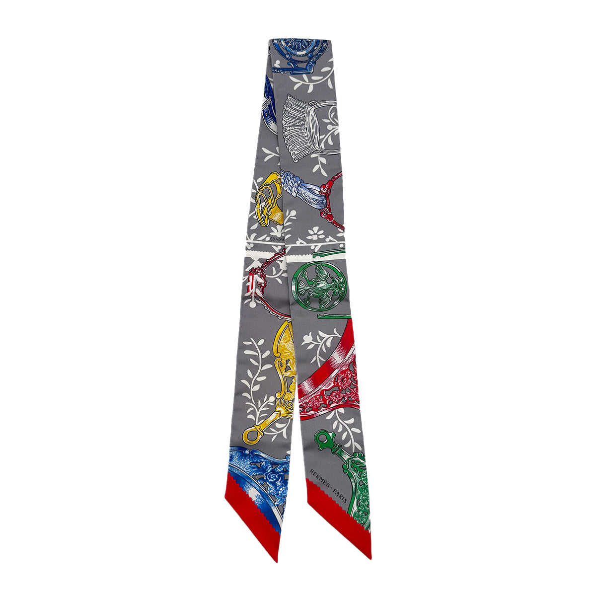 HERMES TWILLY ETRIERS REMIX SCARF MULTICOLOR SILK 90289367