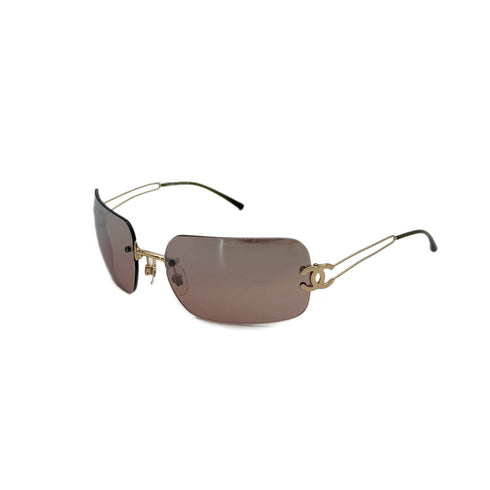 CHANEL SUNGLASSES COCOMARK BROWN GOLD EYEWEAR 90289370 - PURPOSE