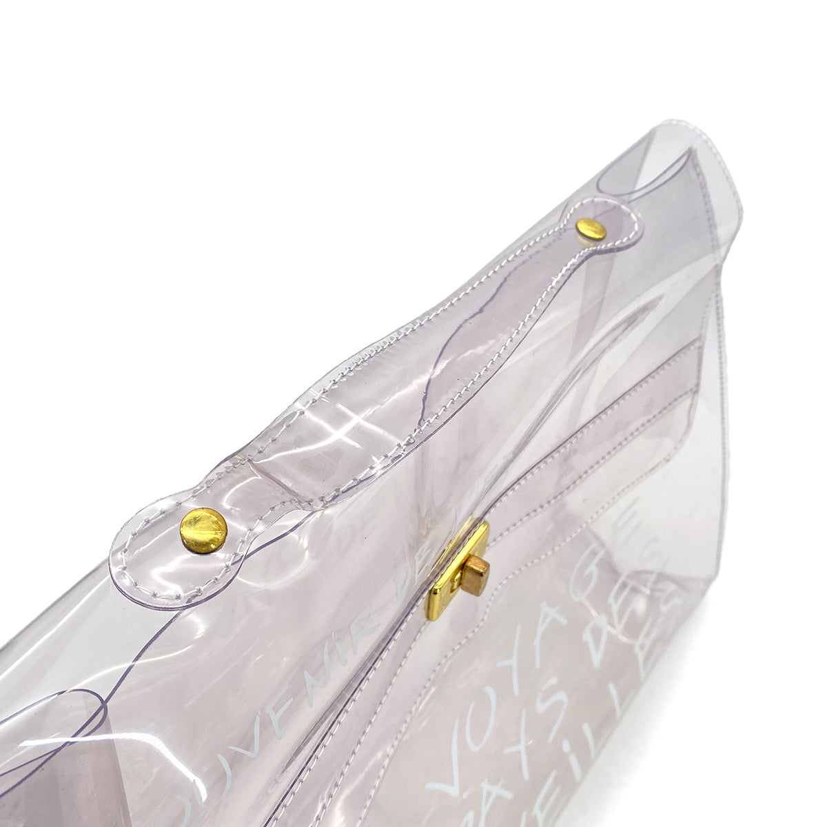 HERMES VINYL KELLY SOUVENIR DE L' EXPOSITION 1997 CLEAR HAND BAG 90289525