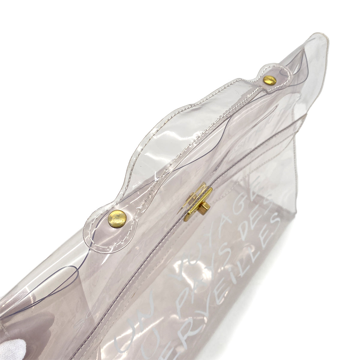 HERMES VINYL KELLY SOUVENIR DE L' EXPOSITION 1997 CLEAR HAND BAG 90289533