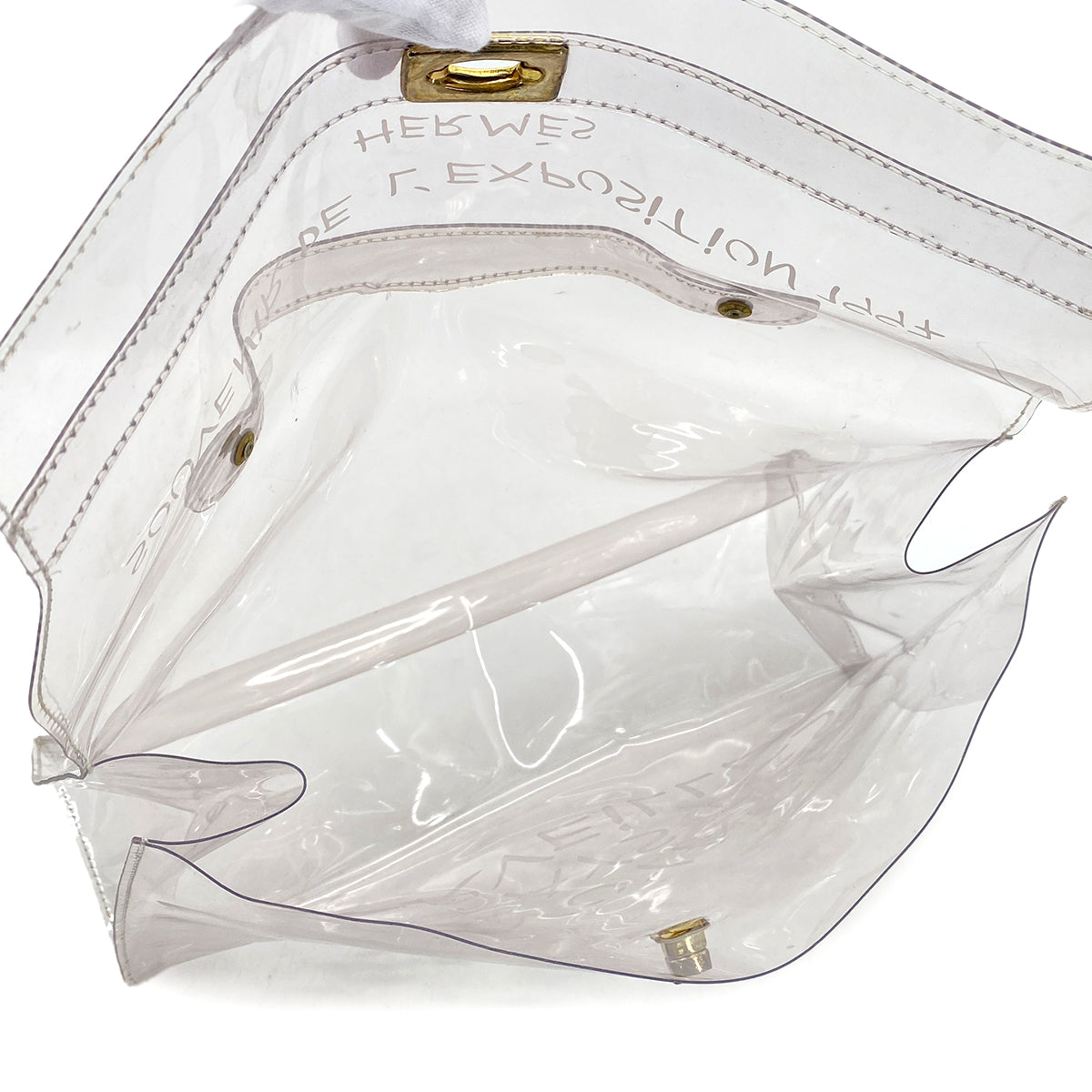 HERMES VINYL KELLY SOUVENIR DE L' EXPOSITION 1997 CLEAR HAND BAG 90289533