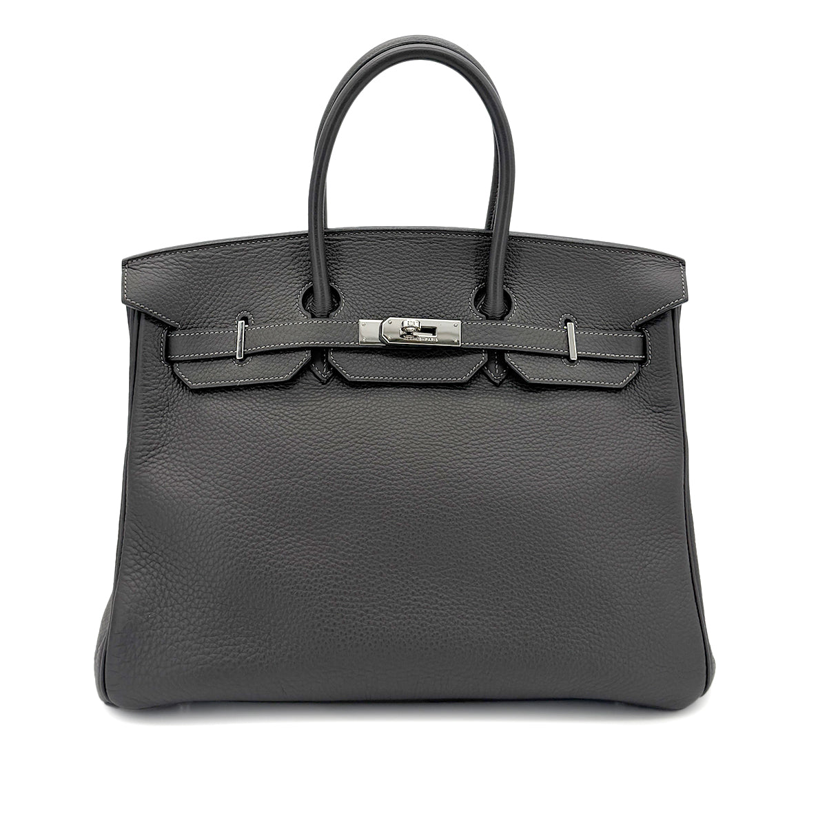 HERMES BIRKIN 35 GRAPHITE TOGO HAND BAG □H SHW 90289536