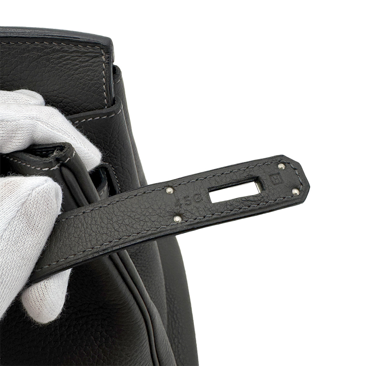 HERMES BIRKIN 35 GRAPHITE TOGO HAND BAG □H SHW 90289536