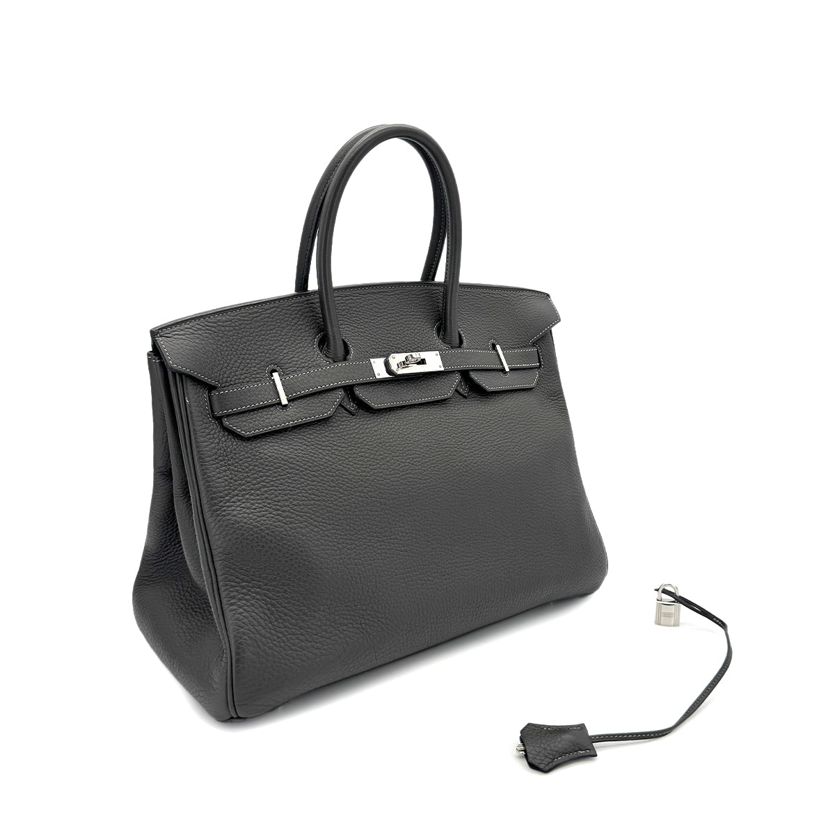 HERMES BIRKIN 35 GRAPHITE TOGO HAND BAG □H SHW 90289536