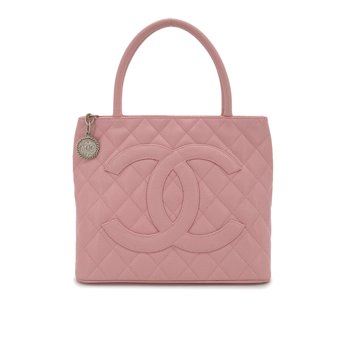 CHANEL VINTAGE MEDALLION TOTE BAG PINK CAVIAR SKIN 90289540