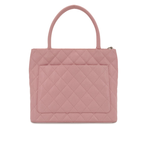 CHANEL VINTAGE MEDALLION TOTE BAG PINK CAVIAR SKIN 90289540 - PURPOSE