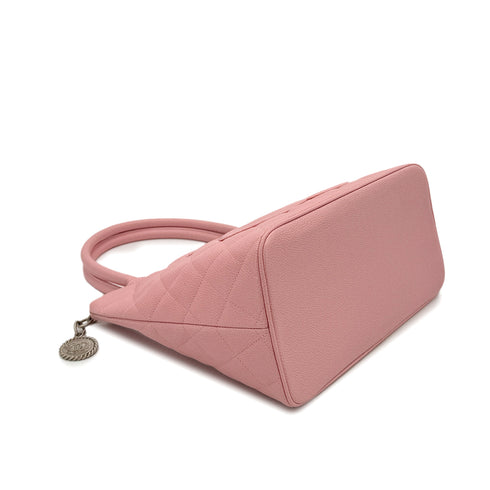 CHANEL VINTAGE MEDALLION TOTE BAG PINK CAVIAR SKIN 90289540 - PURPOSE
