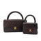 CHANEL VINTAGE PARENT-CHILD MATELASSE HAND BAG BROWN LAMB SKIN 90289541 - PURPOSE