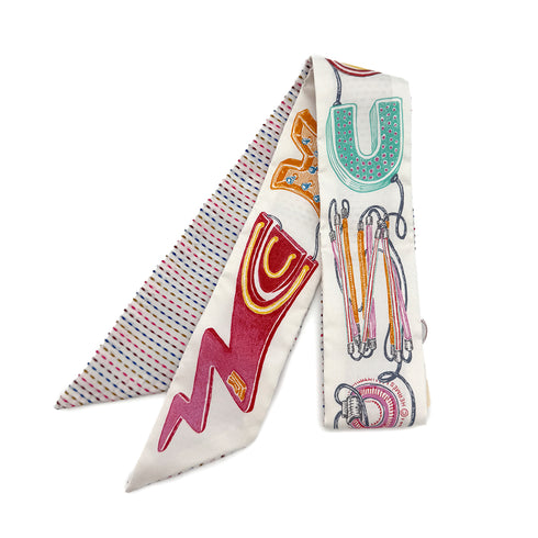 HERMES TWILLY CHEVALOSCOPE NEON SCARF MULTICOLOR SILK 90289544 - PURPOSE