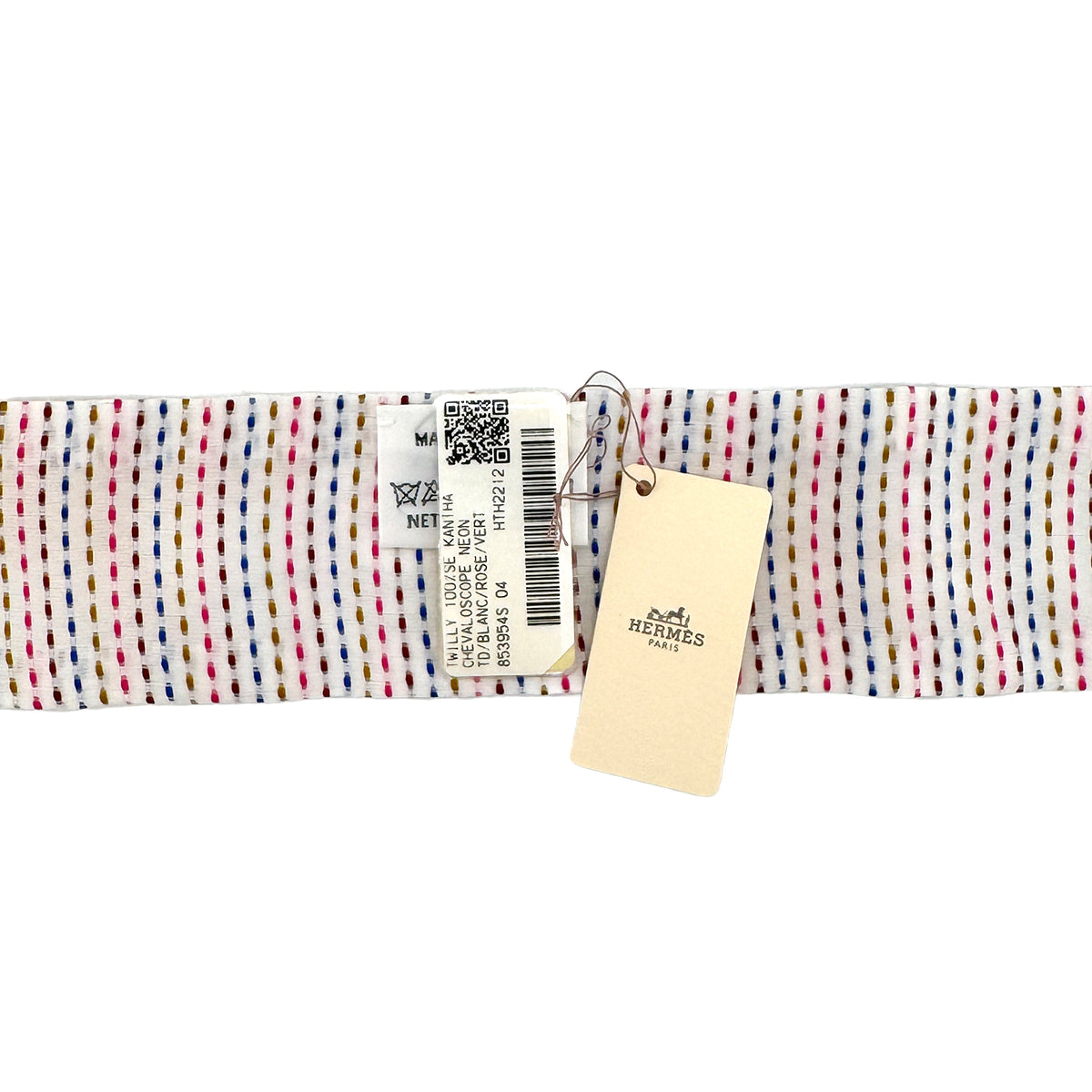HERMES TWILLY CHEVALOSCOPE NEON SCARF MULTICOLOR SILK 90289544