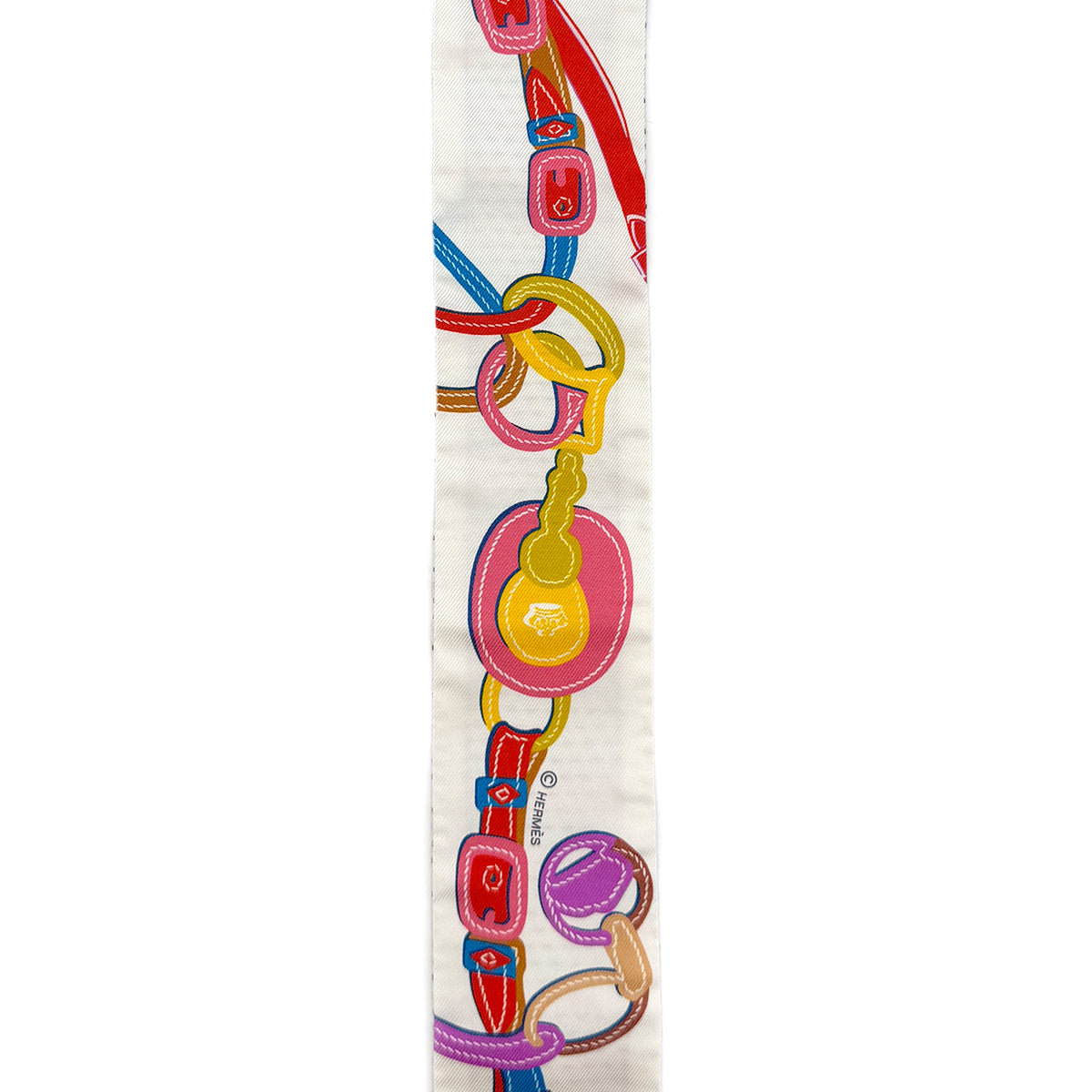 HERMES TWILLY LONG SCARF BRIDES de GALA MULTICOLOR SILK 90289545