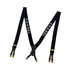 CHANEL VINTAGE SUSPENDER LOGO BLACK WHITE CANVAS LEATHER 90289548 - PURPOSE