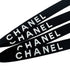 CHANEL VINTAGE SUSPENDER LOGO BLACK WHITE CANVAS LEATHER 90289548 - PURPOSE