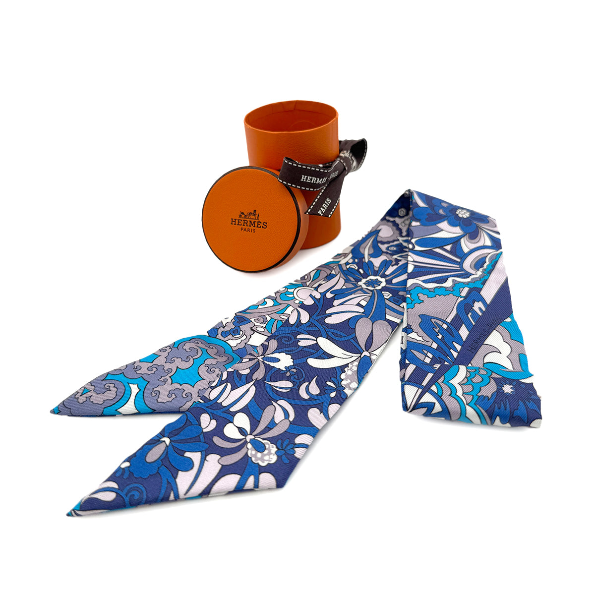 HERMES TWILLY L'IVRESSE DE L'INFINI SCARF MULTICOLOR SILK 90289550