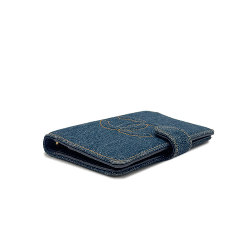CHANEL VINTAGE COCOMARK NOTEBOOK COVER BLUE DENIM LAMB SKIN 90289556 - PURPOSE
