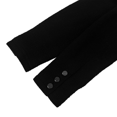 CHANEL VINTAGE BOUTIQUE VINTAGE COCO BUTTON JACKET SKIRT SET BLACK WOOL 42 98A RTW 90289558 - PURPOSE