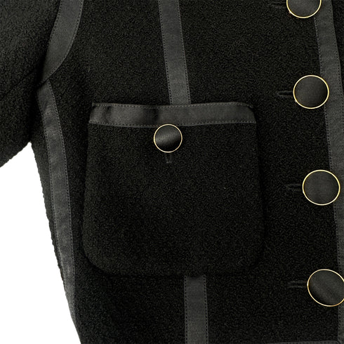 CHANEL VINTAGE JACKET BLACK WOOL 34 RTW 90289560 - PURPOSE