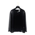 CHANEL VINTAGE SEE-THROUGH BLOUSE BACK COCO BUTTON BLACK SILK 36 98A RTW 90289565 - PURPOSE