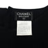 CHANEL VINTAGE SEE-THROUGH BLOUSE BACK COCO BUTTON BLACK SILK 36 98A RTW 90289565 - PURPOSE