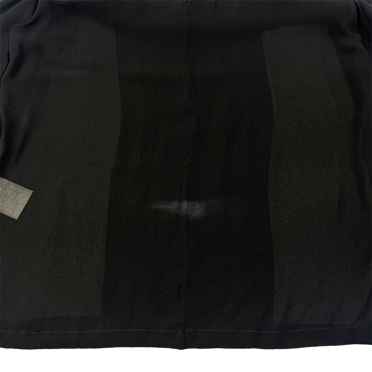 CHANEL SEE-THROUGH BLOUSE BACK COCO BUTTON BLACK SILK 36 98A RTW 90289565