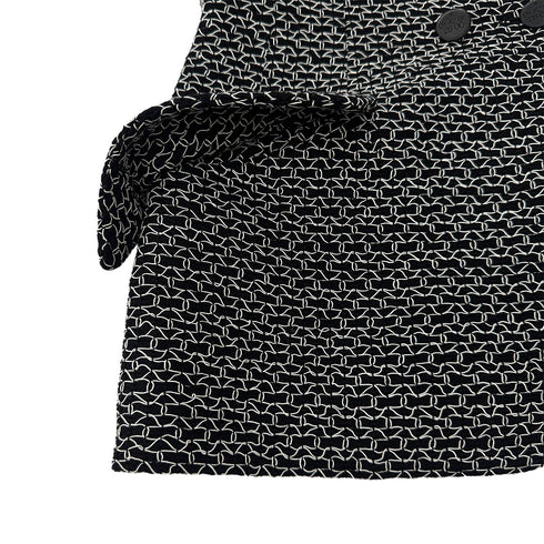 CHANEL BOUTIQUE VINTAGE DOUBLE BUTTON JACKET BLACK WHITE WOOL 38 98P RTW 90289566 - PURPOSE