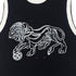 CHANEL SLEEVELESS TOPS LION PAINT BLACK WHITE COTTON 38 P72 RTW 90289567